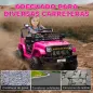 Coche Eléctrico para Niños con Batería 12V Mando a Distancia Velocidad Ajustable USB Faros Bocina Rosa Fucsia