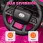 Coche Eléctrico para Niños con Batería 12V Mando a Distancia Velocidad Ajustable USB Faros Bocina Rosa Fucsia