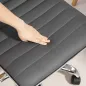 Silla de Escritorio sin Brazos Giratoria con Altura Ajustable Silla para Estudio Tapizada en PU Carga 120 kg Gris Oscuro