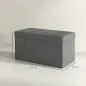 Baúl de Almacenaje para Dormitorio Plegable 84L Tapizado de Lino Sintético con Tapa para Salón 76x38x38 cm Gris Oscuro