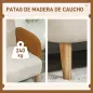 Sofá de 2 Plazas Tapizado en Terciopelo con Reposabrazos y Patas de Madera Sofá Pequeño Carga 240 kg 130x74x76 cm Crema Sofá de 2 Plazas Tapizado en Terciopelo con Reposabrazos y Patas de Madera Sofá Pequeño Carga 240 kg 130x74x76 cm Crema