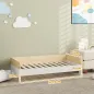 Cama para Niños de +3 Años 140x70 cm Cama Infantil de Madera Carga 80 kg para Dormitorio Blanco y Natural