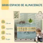 Estantería para Juguetes Infantil con 2 Cajones y Compartimento para Salón Dormitorio Sala de Juegos 80x30x45 cm Blanco