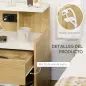Mesilla de Noche con Puertos USB Toma de Corriente Cajón y Estantes Mesa de Noche 40x40x60 cm Natural Mesilla de Noche con Puertos USB Toma de Corriente Cajón y Estantes Mesa de Noche 40x40x60 cm Natural