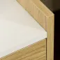 Mesilla de Noche con Puertos USB Toma de Corriente Cajón y Estantes Mesa de Noche 40x40x60 cm Natural Mesilla de Noche con Puertos USB Toma de Corriente Cajón y Estantes Mesa de Noche 40x40x60 cm Natural