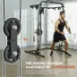 Máquina Multifunción de Musculación con Soporte para Sentadillas y Barra para Pesas para Entrenamiento Fitness Negro