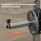 Máquina Multifunción de Musculación con Soporte para Sentadillas y Barra para Pesas para Entrenamiento Fitness Negro