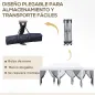 Carpa Plegable Pop-Up Gazebo 6x3 m con 6 Paredes Laterales de Malla Anti-UV y Bolsa de Transporte Crema