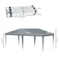 Carpa Plegable Gazebo 6x3 m con Altura Ajustable en 3 Niveles Toldo Anti-UV y Bolsa de Transporte Gris Claro