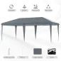 Carpa Plegable Gazebo 6x3 m con Altura Ajustable en 3 Niveles Toldo Anti-UV y Bolsa de Transporte Gris Claro
