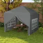 Carpa Plegable Pop-up 3x3 m con 4 Paredes Laterales Anti-UV y Bolsa de Transporte Gris