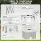 Carpa Plegable Gazebo 3,3x3,3 m con 4 Paredes Laterales de Malla Anti-UV y Bolsa de Transporte Gris