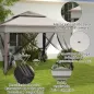 Carpa Plegable Gazebo 3,3x3,3 m con 4 Paredes Laterales de Malla Anti-UV y Bolsa de Transporte Gris
