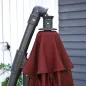Sombrilla de Jardín Ø295 cm Parasol Excéntrico Inclinable con Manivela Base Cruzada y Soporte de Acero Granate