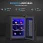 Nevera Vinos 6 Botellas 17L con Luz LED Interior Pantalla Táctil y Temperatura Regulable Negro