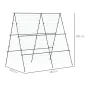 Soporte para Plantas Trepadoras de Jardín Triangular con Estructura de Acero para Frutas Verduras 180x100x180 cm Verde