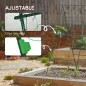 Soporte para Plantas Trepadoras de Jardín Triangular con Estructura de Acero para Frutas Verduras 180x100x180 cm Verde