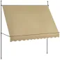 Toldo Manual Retráctil con Manivela 300x120x210-300 cm con Altura Ajustable Impermeable y Anti-UV Beige