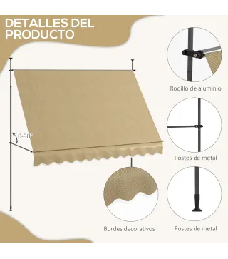 Toldo Manual Retráctil