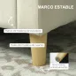 Sofá de 2 Plazas Moderno y Compacto Tapizado en lino con Muelles y Cojines para Espacios Pequeños 135x72x84 cm Beige