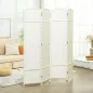 Biombo Separador de Ambientes de 4 Paneles Biombo Plegable 160x170 cm para Salón Dormitorio Oficina Blanco