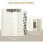 Biombo Separador de Ambientes de 4 Paneles Biombo Plegable 160x170 cm para Salón Dormitorio Oficina Blanco