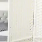 Biombo Separador de Ambientes de 4 Paneles Biombo Plegable 160x170 cm para Salón Dormitorio Oficina Blanco