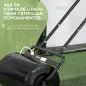 Rodillo para Césped de 38L Relleno de Arena o Agua con Mango en U para Jardín Granja Negro