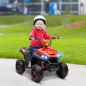 Quad Eléctrico para Niños de +3 Años con Batería 12V Faros Música Avance y Retroceso Carga 30 kg Rojo