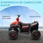 Quad Eléctrico para Niños de +3 Años con Batería 12V Faros Música Avance y Retroceso Carga 30 kg Rojo