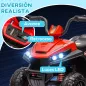 Quad Eléctrico para Niños de +3 Años con Batería 12V Faros Música Avance y Retroceso Carga 30 kg Rojo