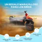 Quad Eléctrico para Niños de +3 Años con Batería 12V Faros Música Avance y Retroceso Carga 30 kg Rojo