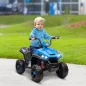 Quad Eléctrico para Niños de +3 Años con Batería 12V Faros Música Avance y Retroceso Carga 30 kg Azul