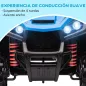 Quad Eléctrico para Niños de +3 Años con Batería 12V Faros Música Avance y Retroceso Carga 30 kg Azul