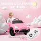 Coche Eléctrico para Niños de +3 Años Volkswagen Beetle con Batería 12V Mando a Distancia Faros Bocina y Música Rosa