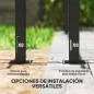 Pérgola con Techo Retráctil 4x3 m Cenador con Paredes Laterales Anti-UV Resistente al Agua para Jardín Patio Gris Oscuro