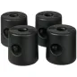 Pack de 4 Pesos para Carpas Plegables Soportes Rellenables con 8,7 kg de Agua o 12 kg de Arena Ø21,5/24x25,5 cm Negro