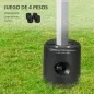 Pack de 4 Pesos para Carpas Plegables Soportes Rellenables con 8,7 kg de Agua o 12 kg de Arena Ø21,5/24x25,5 cm Negro
