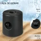 Pack de 4 Pesos para Carpas Plegables Soportes Rellenables con 8,7 kg de Agua o 12 kg de Arena Ø21,5/24x25,5 cm Negro