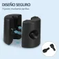 Pack de 4 Pesos para Carpas Plegables Soportes Rellenables con 8,7 kg de Agua o 12 kg de Arena Ø21,5/24x25,5 cm Negro
