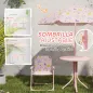 Conjunto Infantil de Jardín Plegable con 2 Sillas Mesa y Sombrilla Ajustable para Niños de 2 a 5 Años Rosa