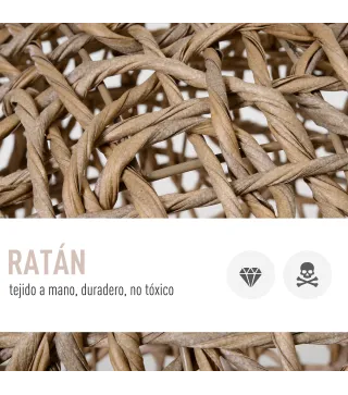 Casa de gato de ratán