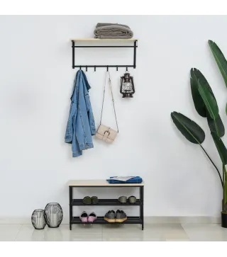 Mueble Recibidor Zapatero y Perchero