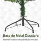 Árbol de Navidad Ø90x180 cm Artificial con 696 Ramas PE Tridente y PVC Individual y Base Plegable Árbol Navideño Decorat