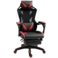 Silla Gaming Ergonómica Silla de Escritorio para Oficina con Altura Ajustable Respaldo Regulable de 170° Almohada Lumbar y Repos
