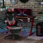 Silla Gaming Ergonómica Silla de Escritorio para Oficina con Altura Ajustable Respaldo Regulable de 170° Almohada Lumbar y Repos