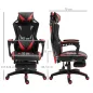 Silla Gaming Ergonómica Silla de Escritorio para Oficina con Altura Ajustable Respaldo Regulable de 170° Almohada Lumbar y Repos