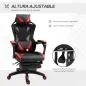 Silla Gaming Ergonómica Silla de Escritorio para Oficina con Altura Ajustable Respaldo Regulable de 170° Almohada Lumbar y Repos
