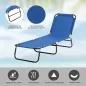 Tumbona Plegable Reclinable con Ángulo Ajustable de 5 Posiciones para Jardín Exterior Piscina Terraza Camping Carga 120 kg 188x5