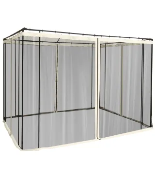 4 Paneles Laterales de Mosquitera para Carpa